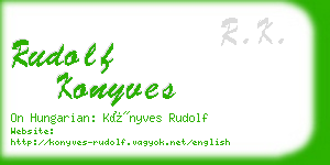 rudolf konyves business card
